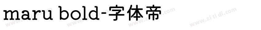maru bold字体转换